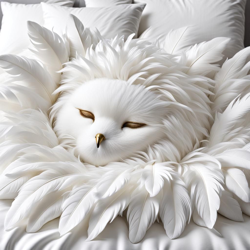 Medusa Asleep on a Bed of Feathers
