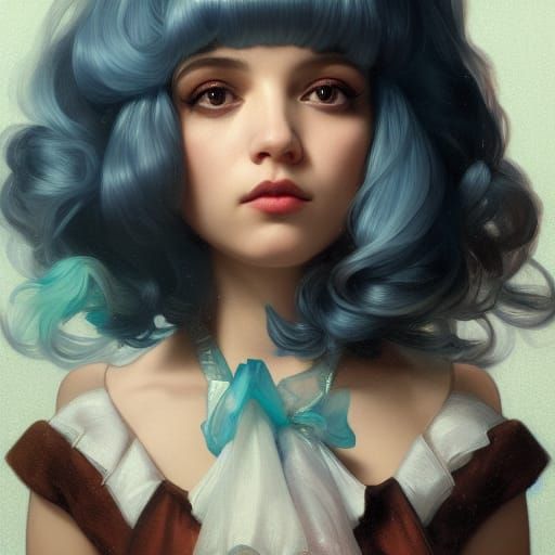 Melanie Martinez Portrait in Hyperdetailed Digital Art