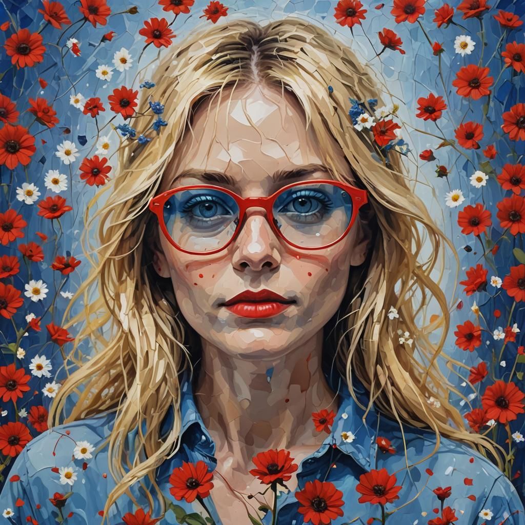 Friends Crafting Flower Art in Cinematic Style