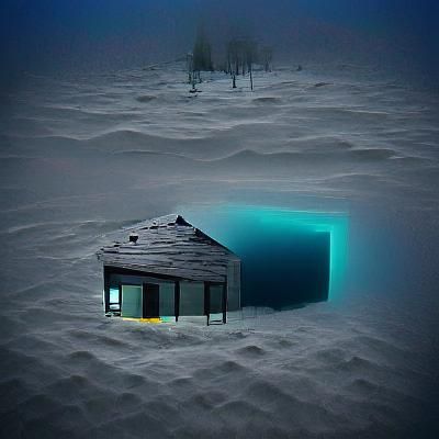 Cabin in an Empty Abyss