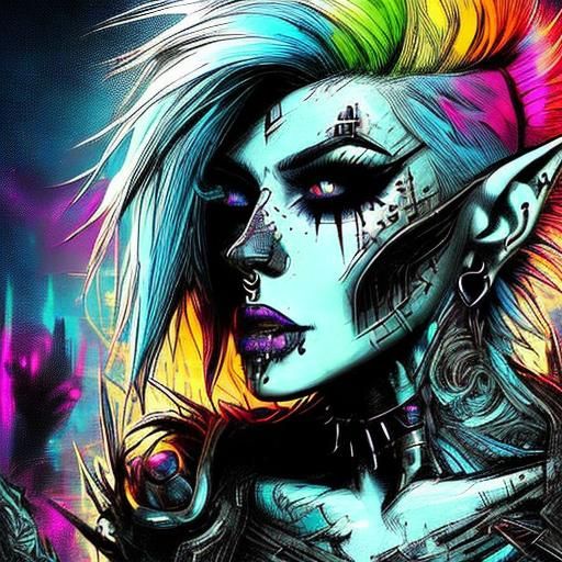 Cyber-Elf-Punk Fashion 7, 1.5