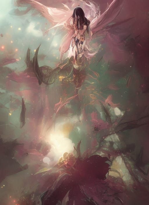 Celestial Rose Moon Assassin: Hyperdetailed Portrait