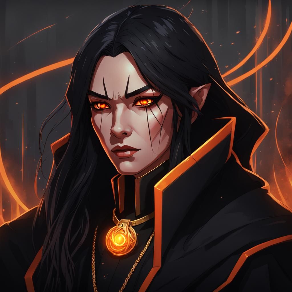 Female Sith Warrior with Glowing Eyes