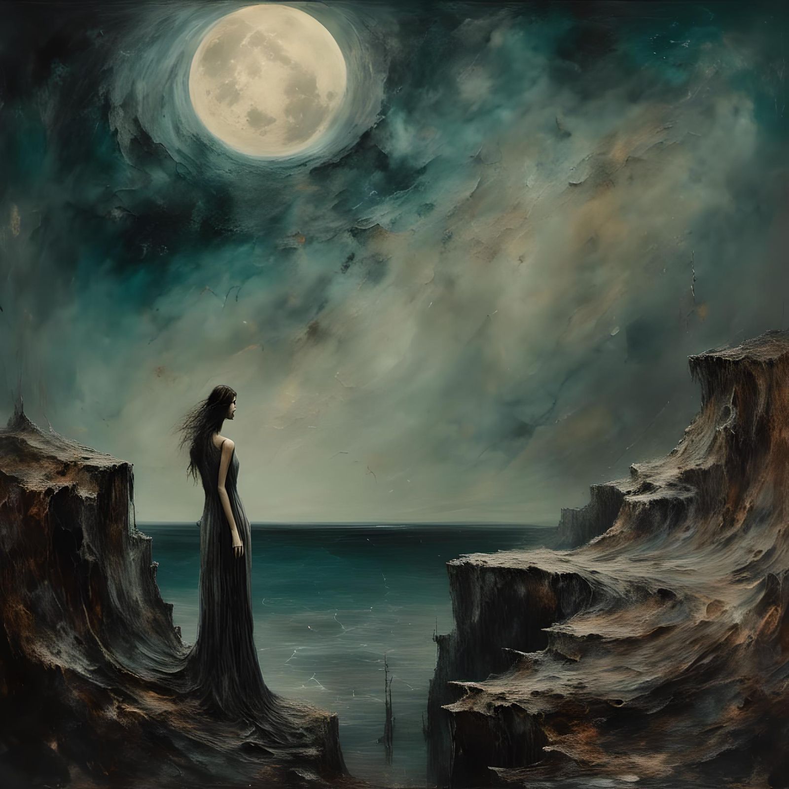 Macabre Image with No Green Glowing Eyes