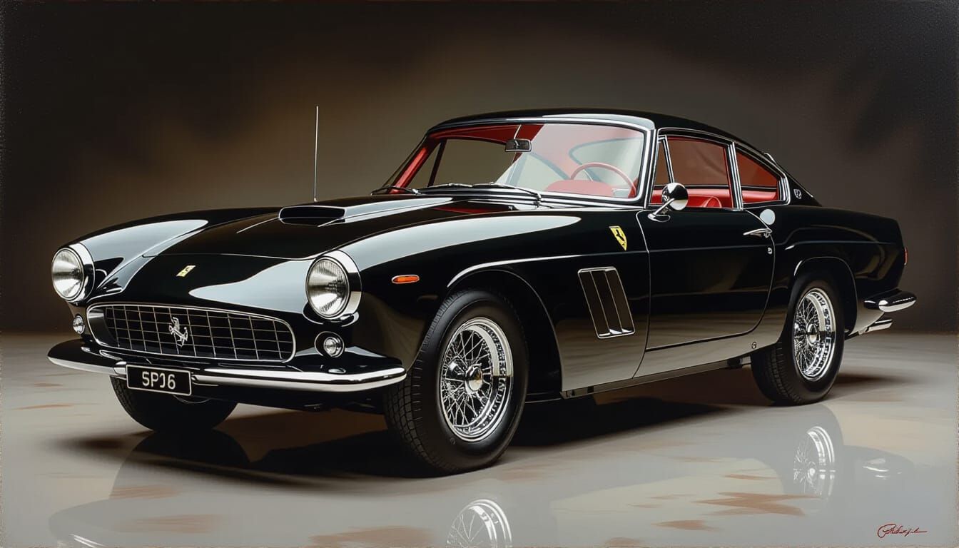 1962 Ferrari 250 GT Lusso in Piano Black, Caravaggio Style