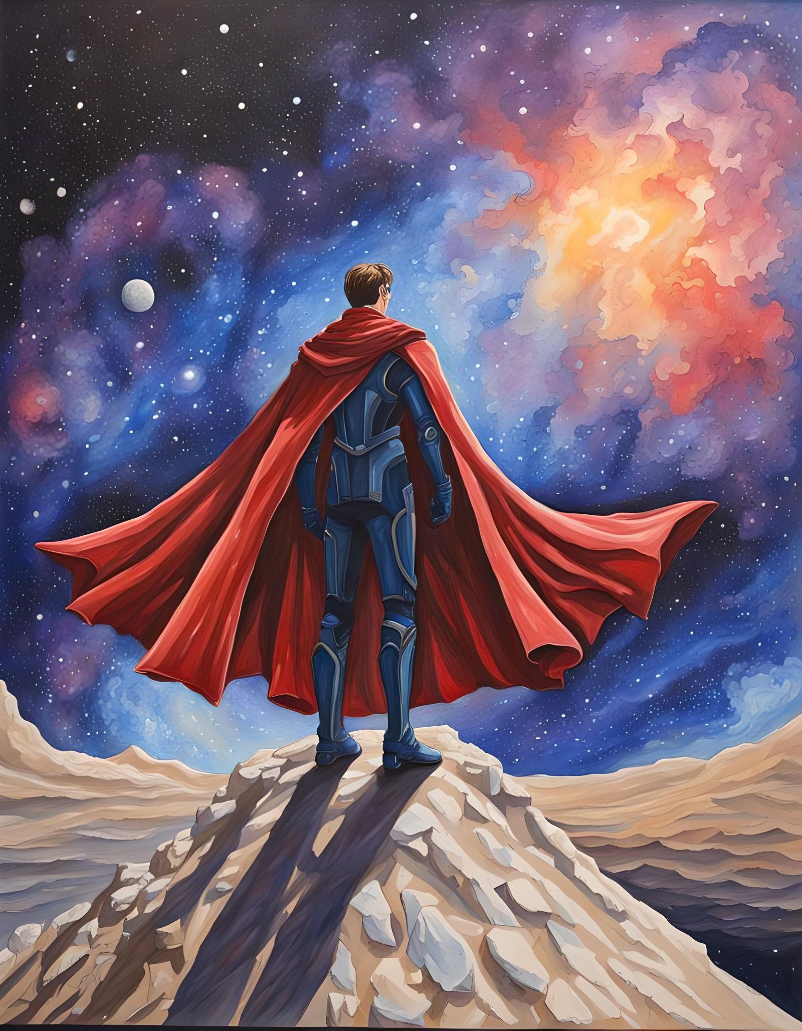 Galactic Emperor in Gouache Painting