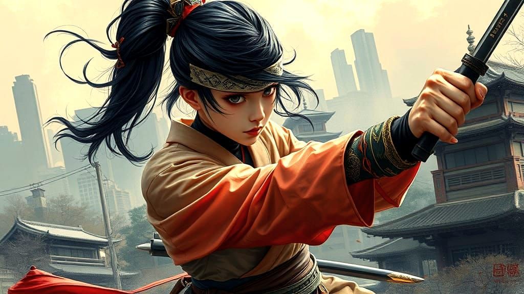 Femme Ninja and the infamous 6 finger strike