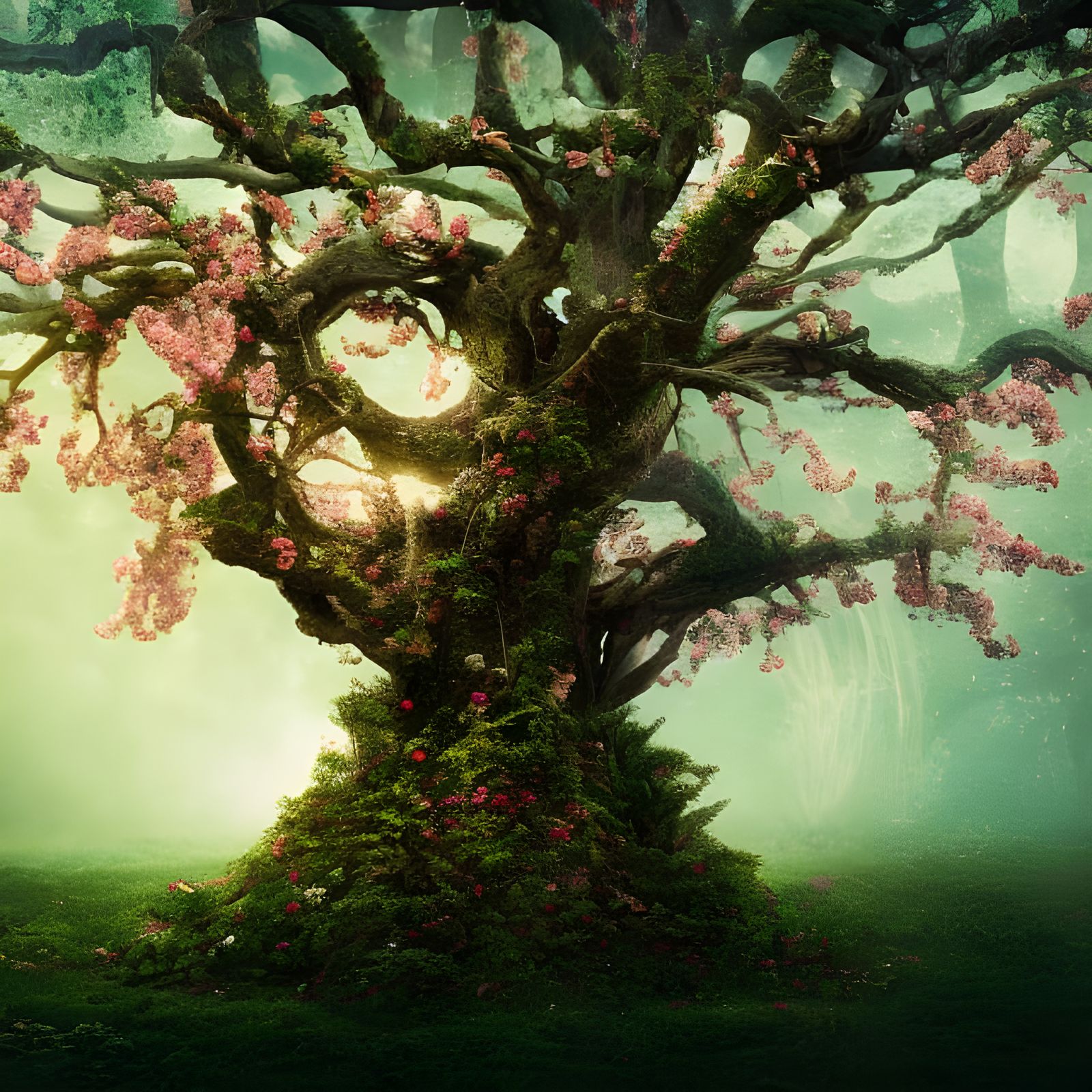 Blossom Tree in Pot: Fantasy Photography