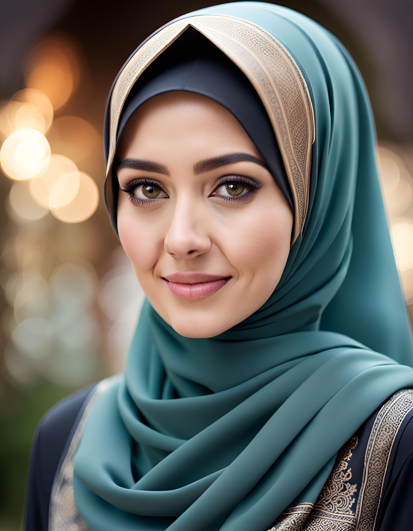 Beautiful Hijabi Woman in Realistic Photo