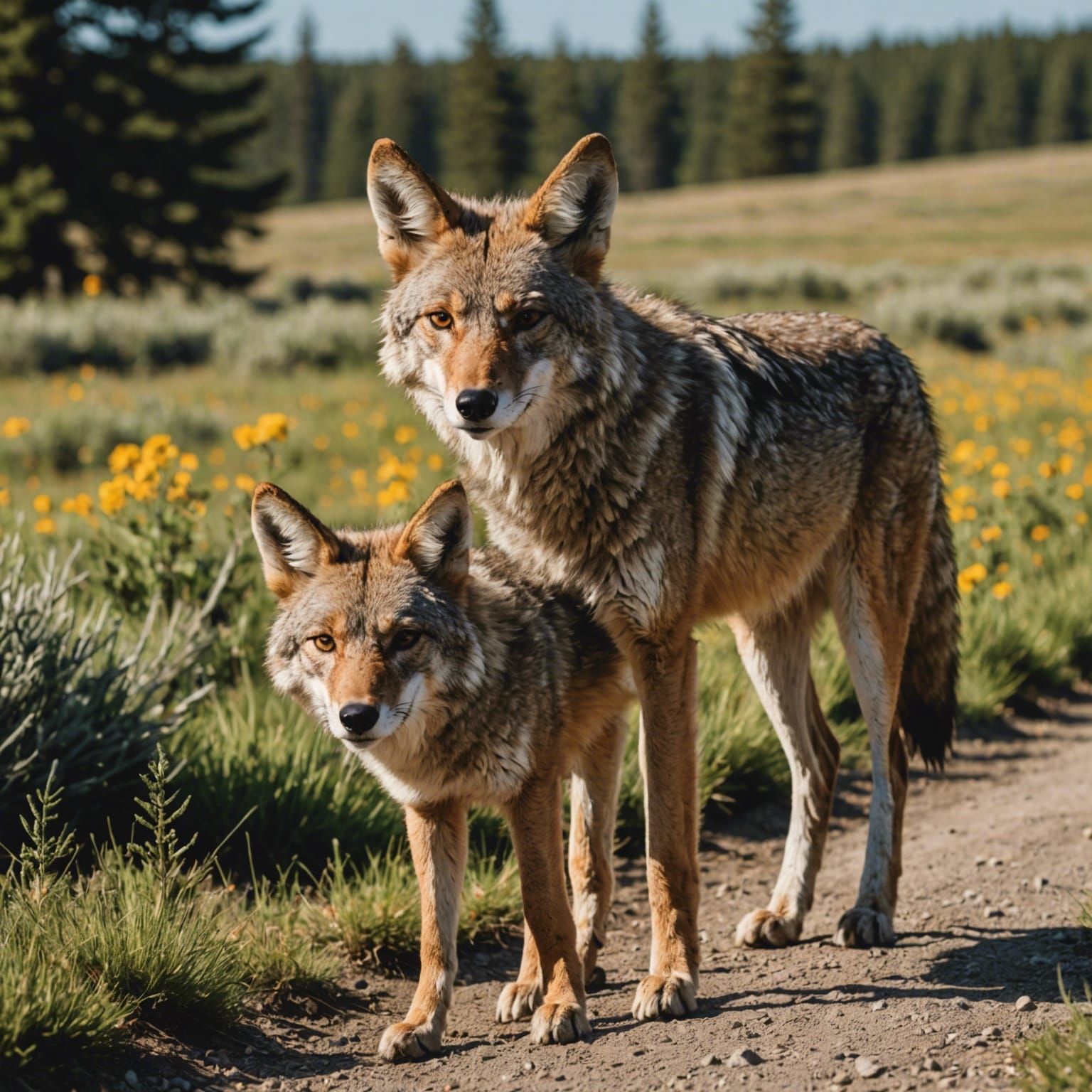 Coyote Through the Seasons: Summer and Winter