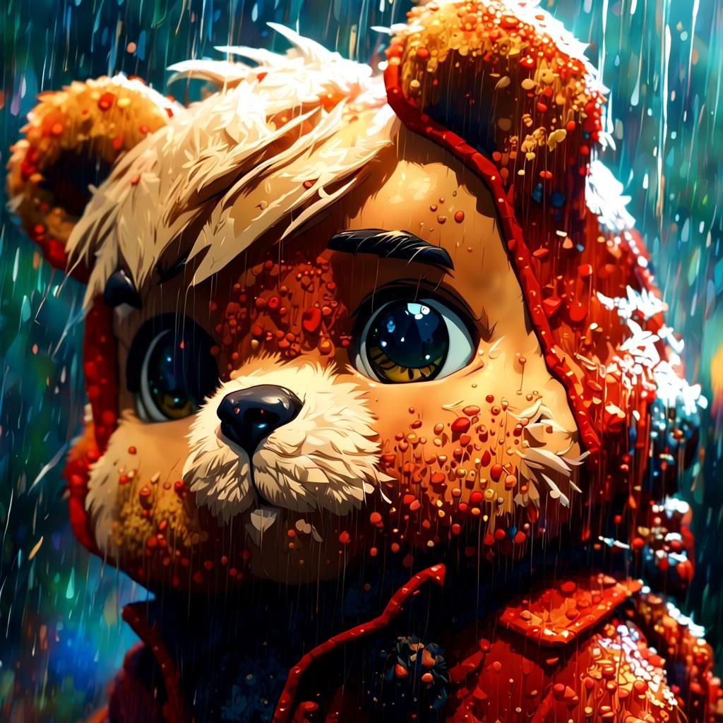 Sad Teddy Ruxpin Portrait in Detailed 3D