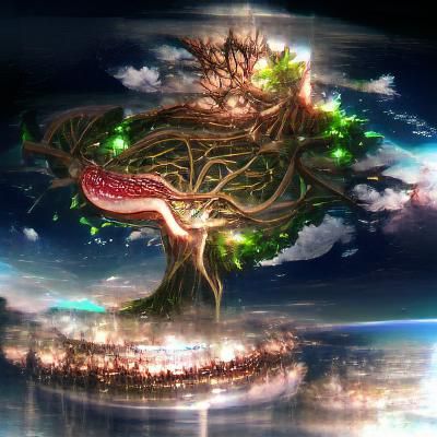 Yggdrasil: Majestic World Tree Illustration
