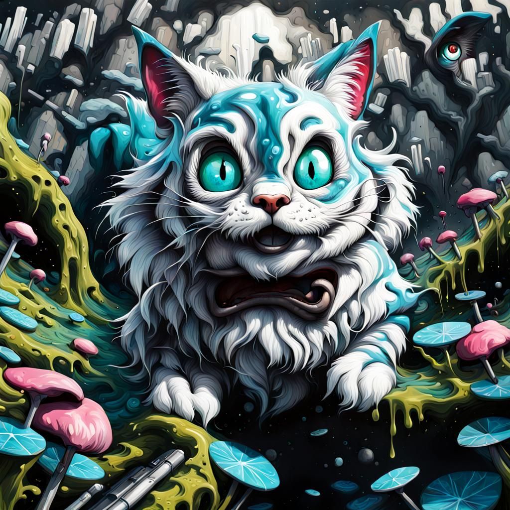 Colorful Polychromatic Graffiti Street Art