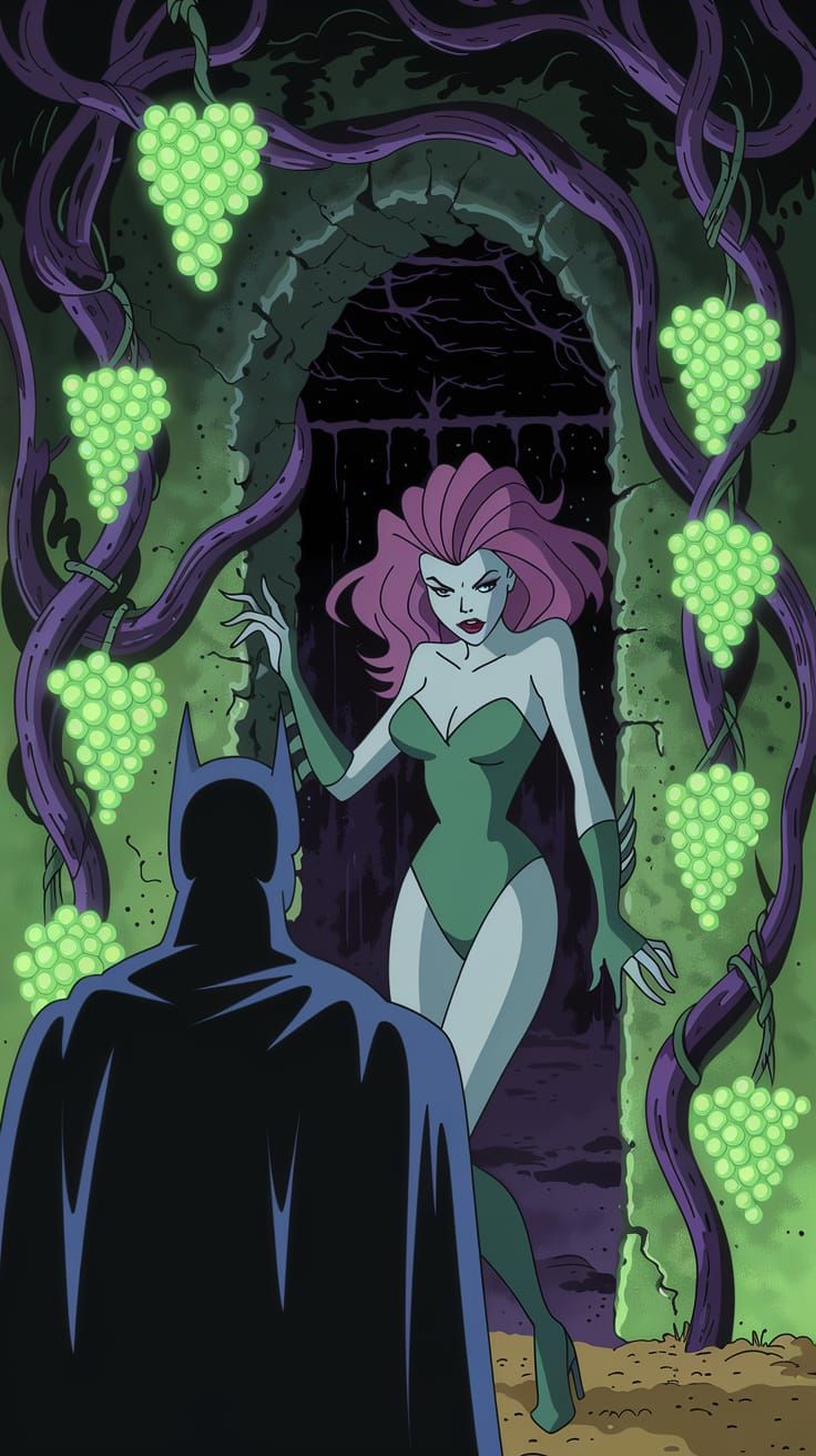 Gothic Gotham Vineyard in Eerie Twilight