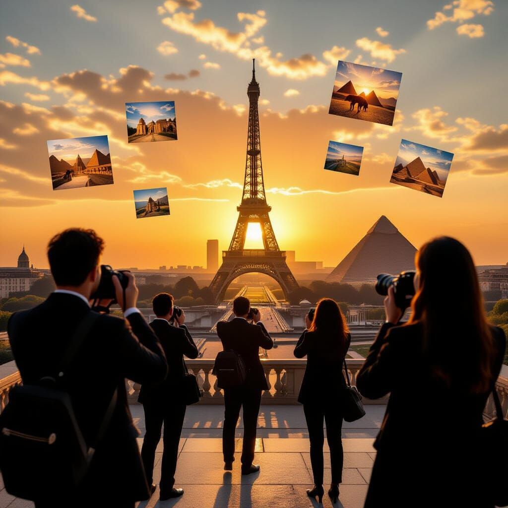 Photographers Capture Golden Sunset Over World Landmarks