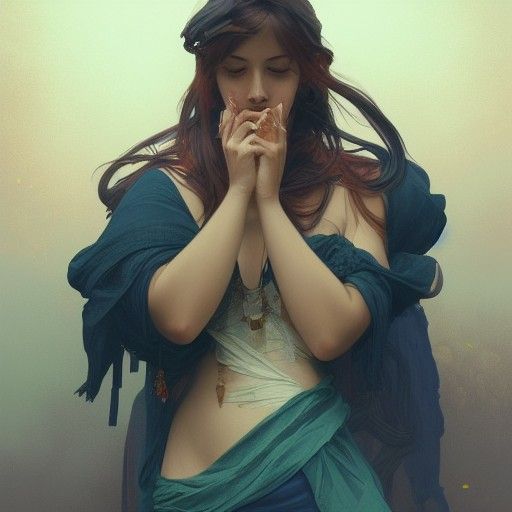 People Smoking Bongs: Hyperdetailed Portrait