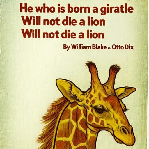 Giraffe's Fate: A Metaphorical Tale in Art