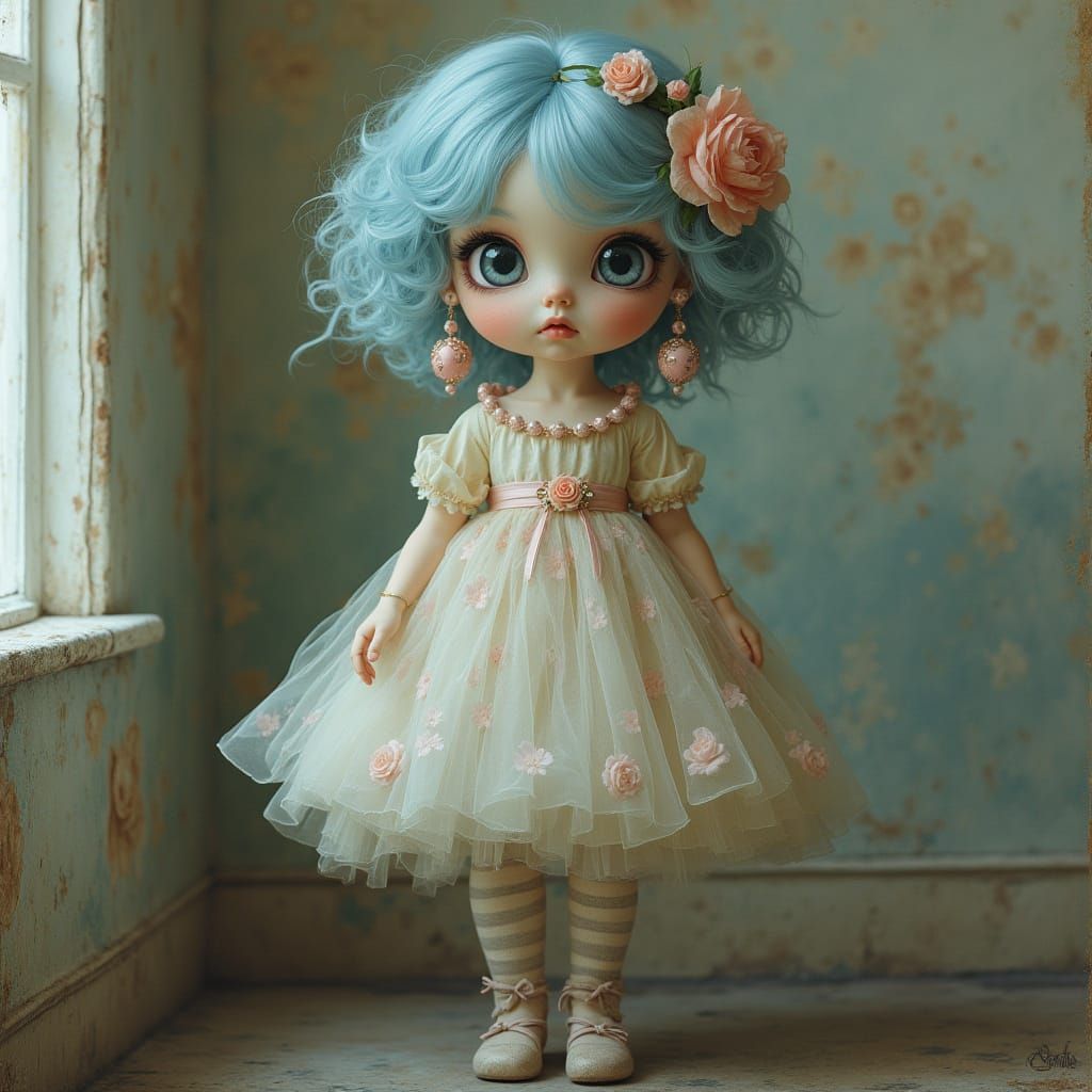 Surreal Burtonesque Beauty with Whimsical Easter Dress