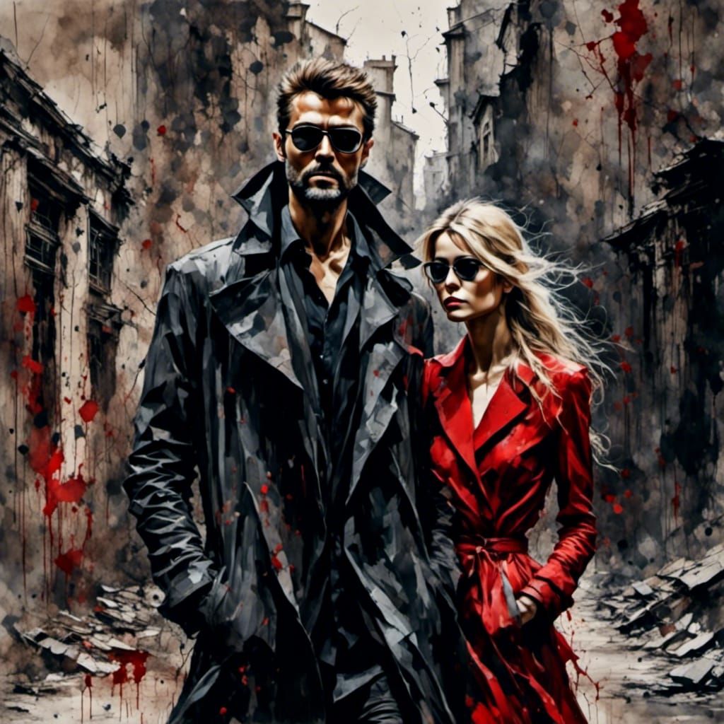 Father Figure Inspired Urban Alley Scene