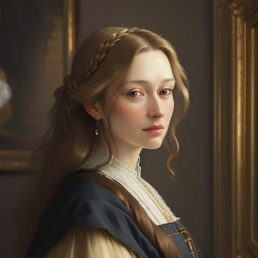 Girl with Locks: A Dutch Masters Portrait