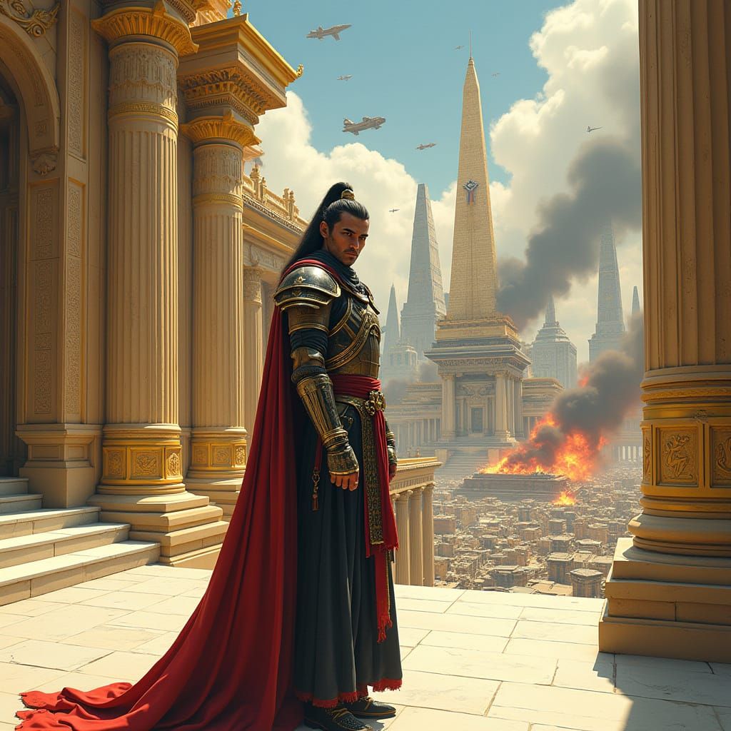 En Sabah Nur in Battle-Worn Samurai Armor