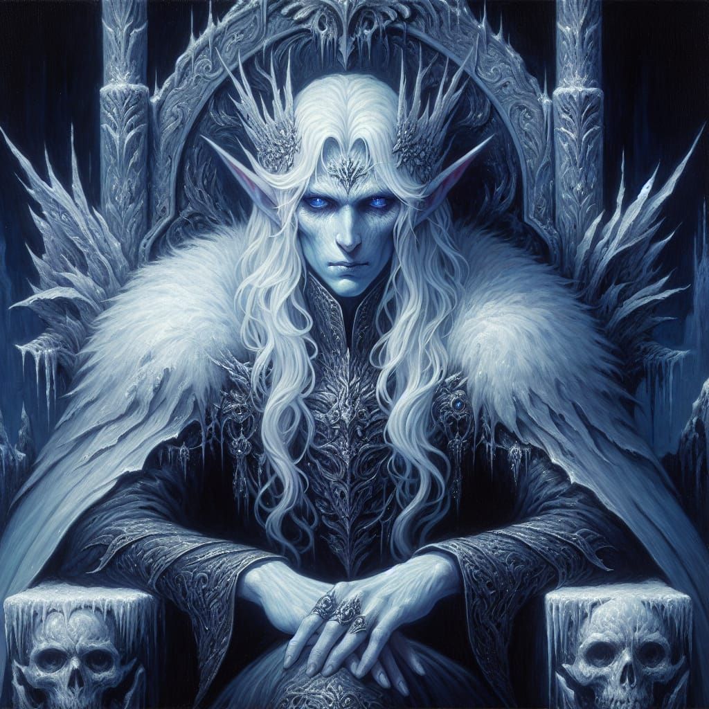 Enigmatic Snow-King Reigns Over Frozen Realm