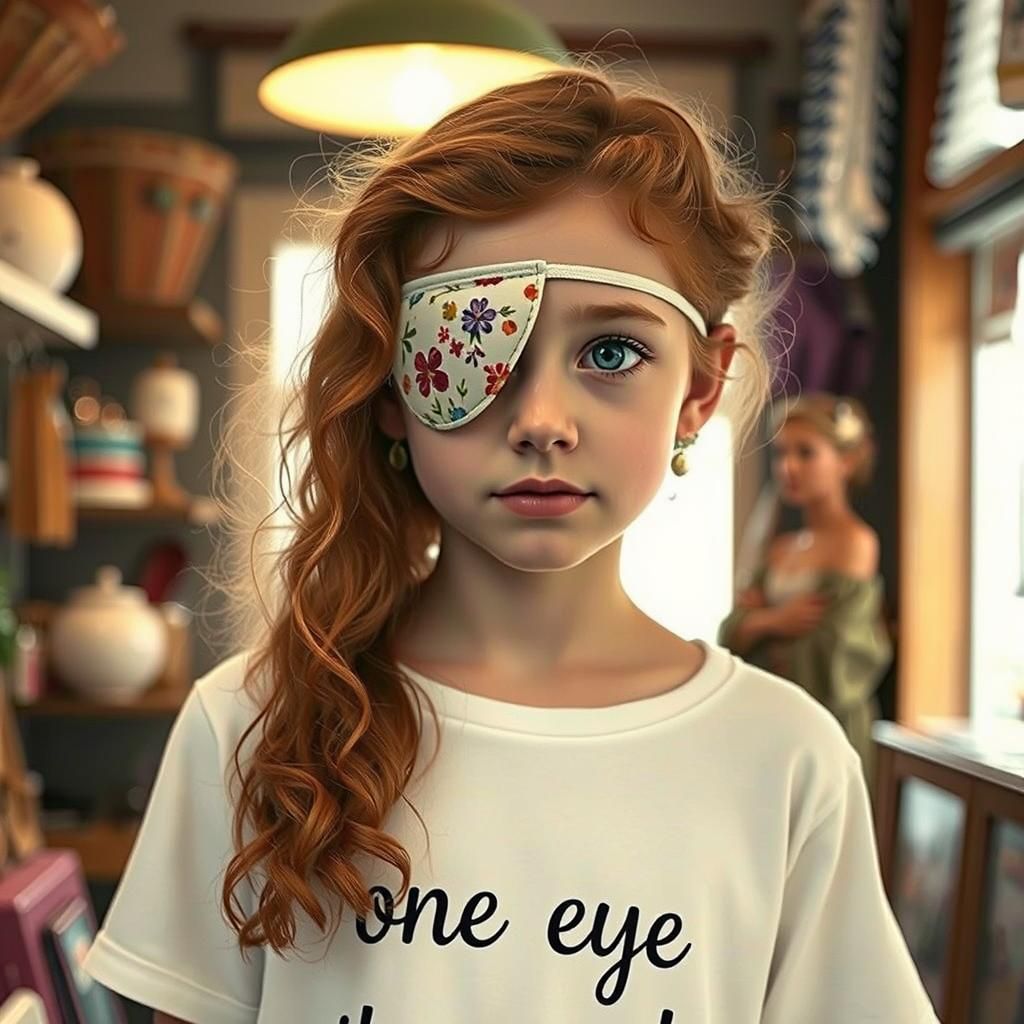 Redhead Girl in Eyepatch Shop: Fine Art Photography