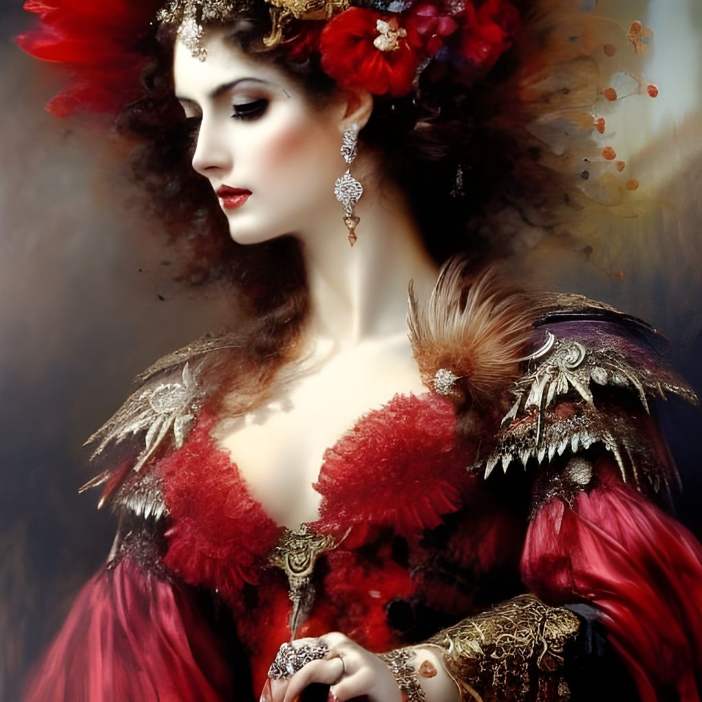 Gothic Spanish Dancer in Hyperdetailed Art