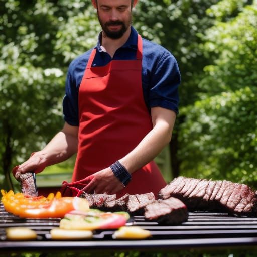Demogorgon BBQ Action Photo in Garden