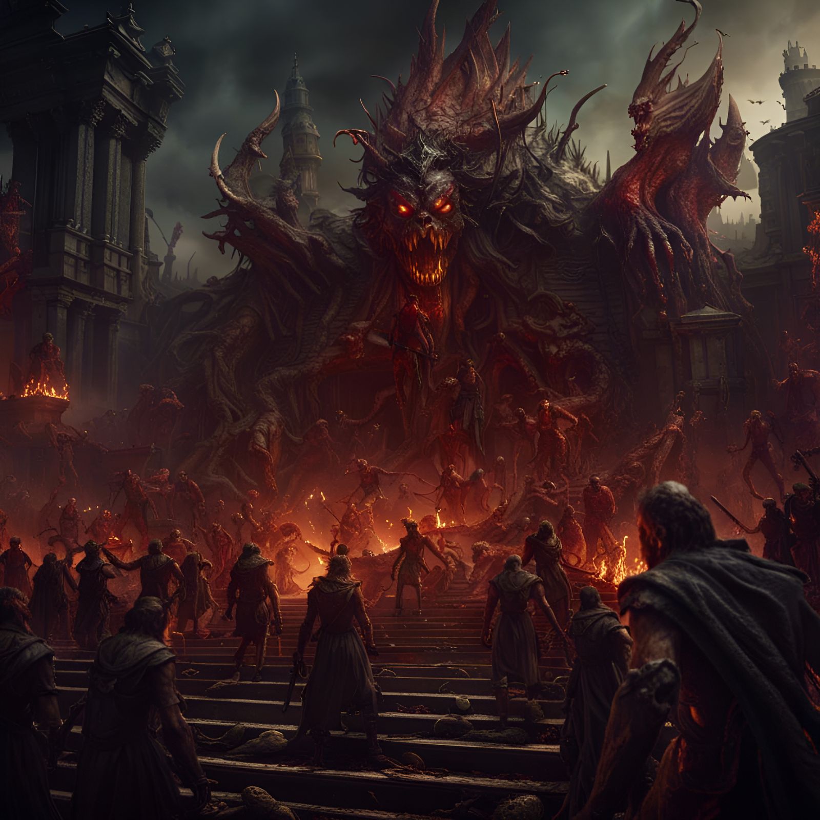 Demons Clash with Zombies at Hell's Gates