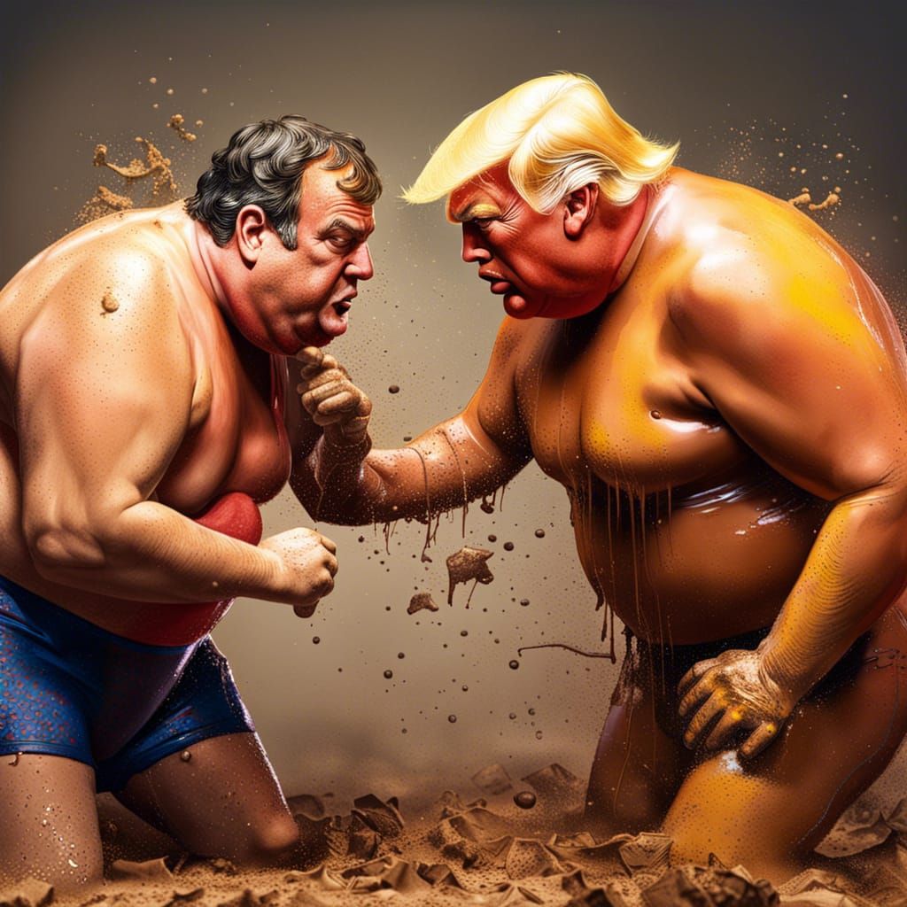 Christie Vs. Trump Round 2: Mud Wrestling