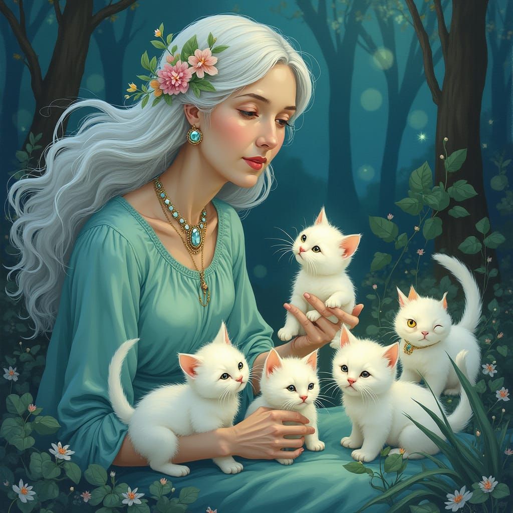 Ethereal Whimsy in a Bioluminescent Grove