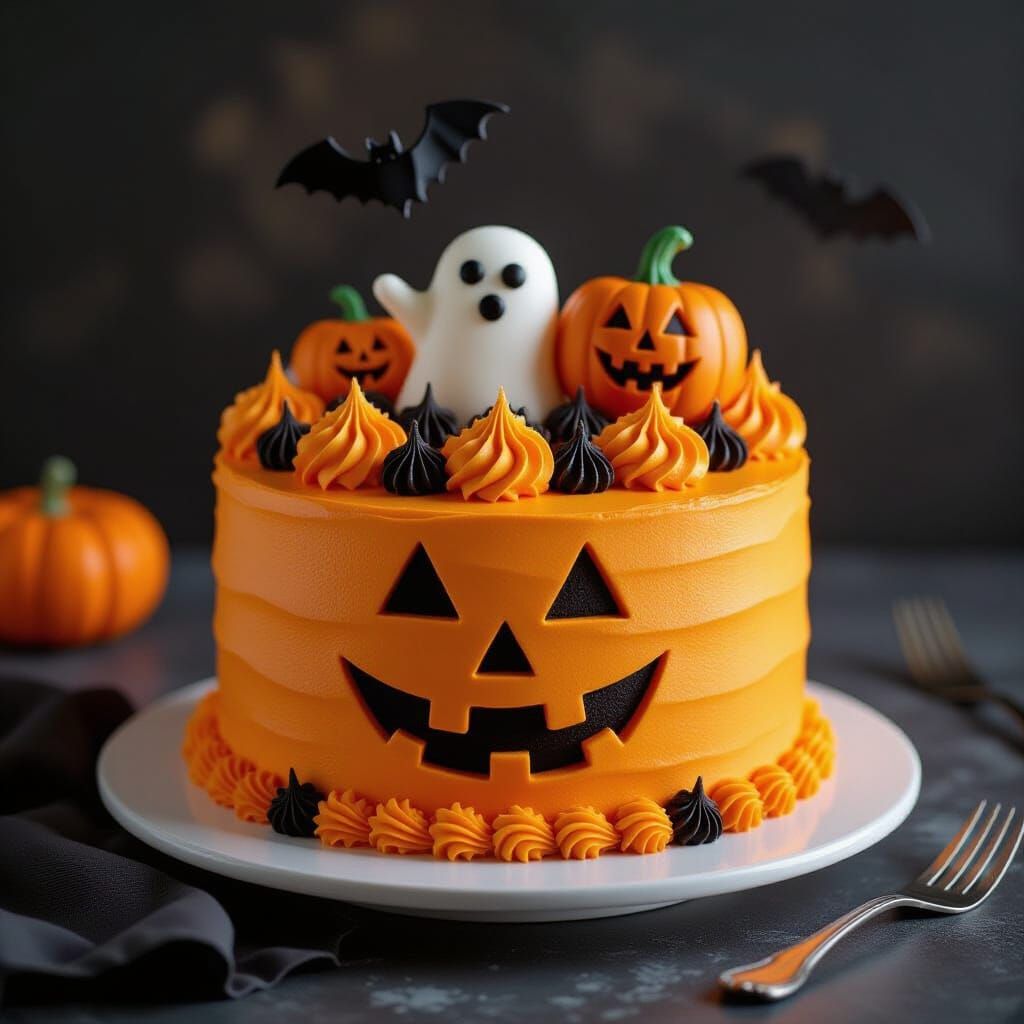 Spooky Halloween Cake Design