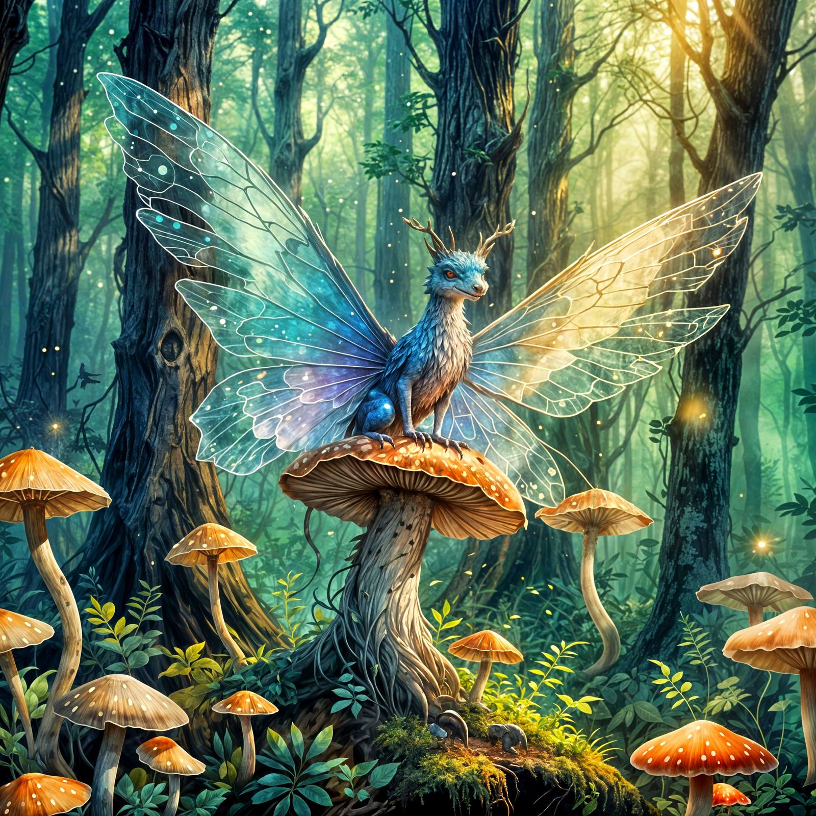 Mystical Fantasy Being Takes Flight