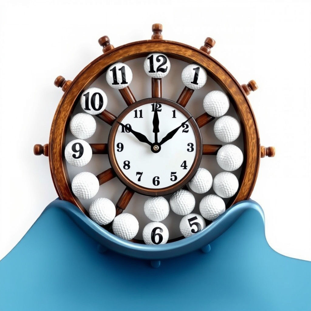 Golf Ball Water Wheel Clock Design