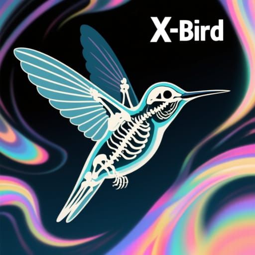 X-bird Video Game Cover: Hummingbird X-Ray in Flight