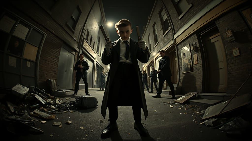 "This", the boy indicated by a sweeping gesture with the raz...