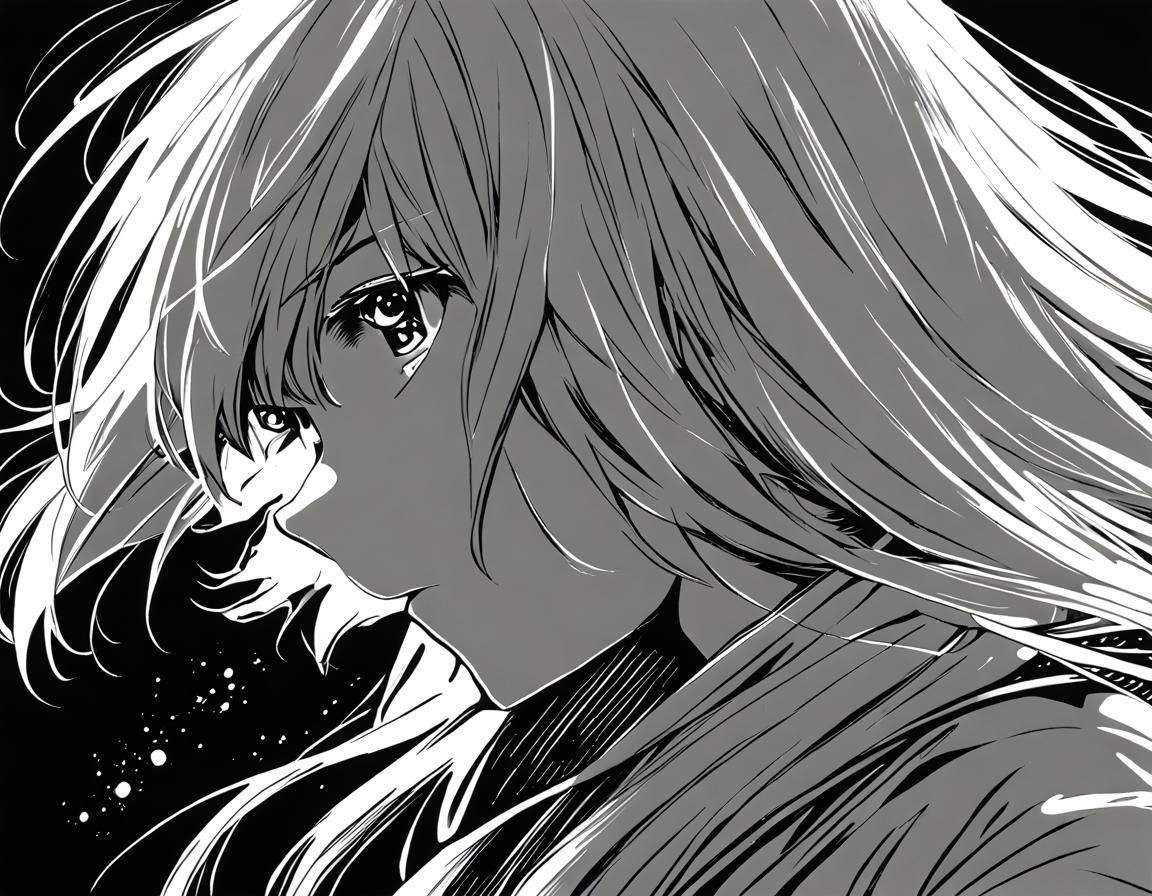 Yusuke Urameshi Portrait in Scratchboard Ink Style