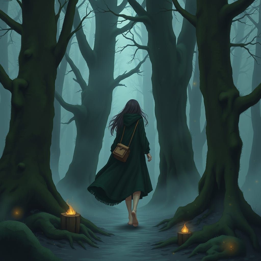 Ethereal Enchantress Emerges into Whispering Woods