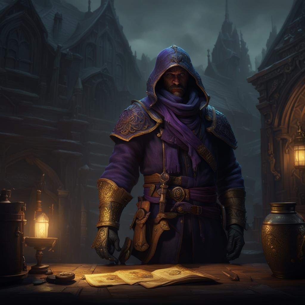 Mysterious Thieves Guild in Dark Fantasy Style