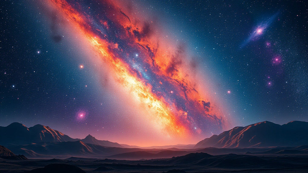 Cosmic Creation Scene in HDR Galaxy