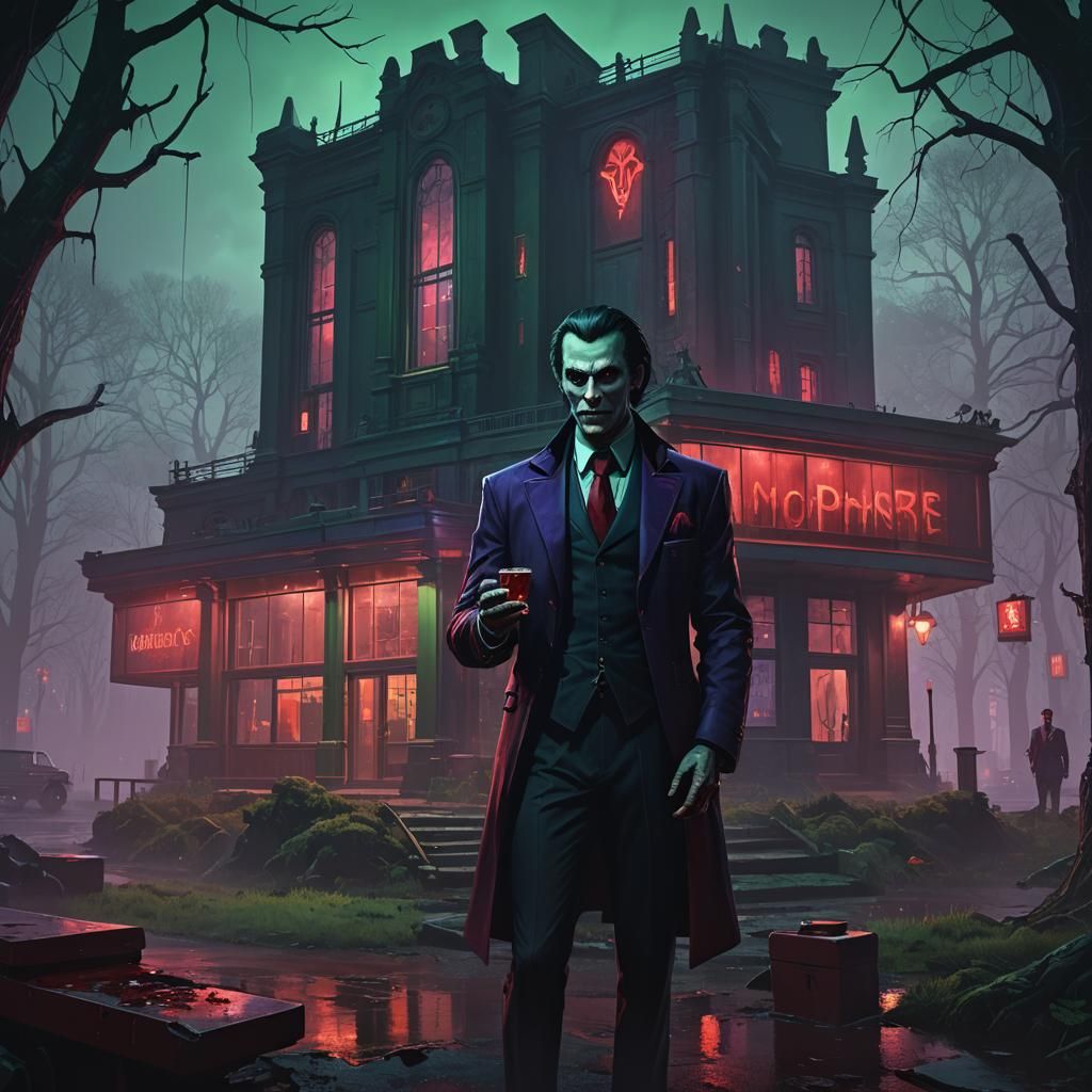 Vampire Blood Bank Advertisement in Dark Academia Style