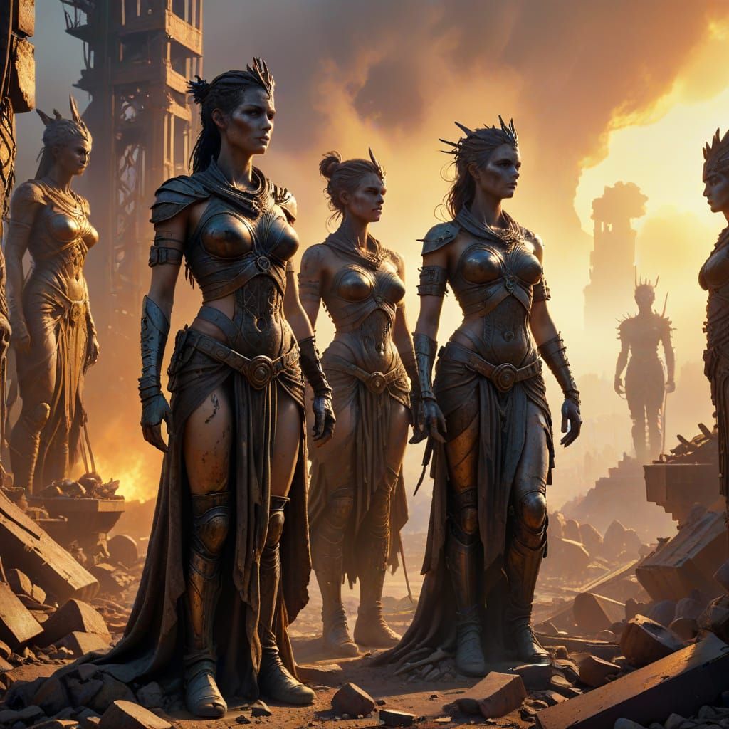 Mad Max in Post-Apocalyptic Landscape, Fantasy Style