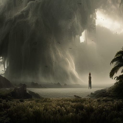 Dramatic Lost Soul in Digital Matte Painting