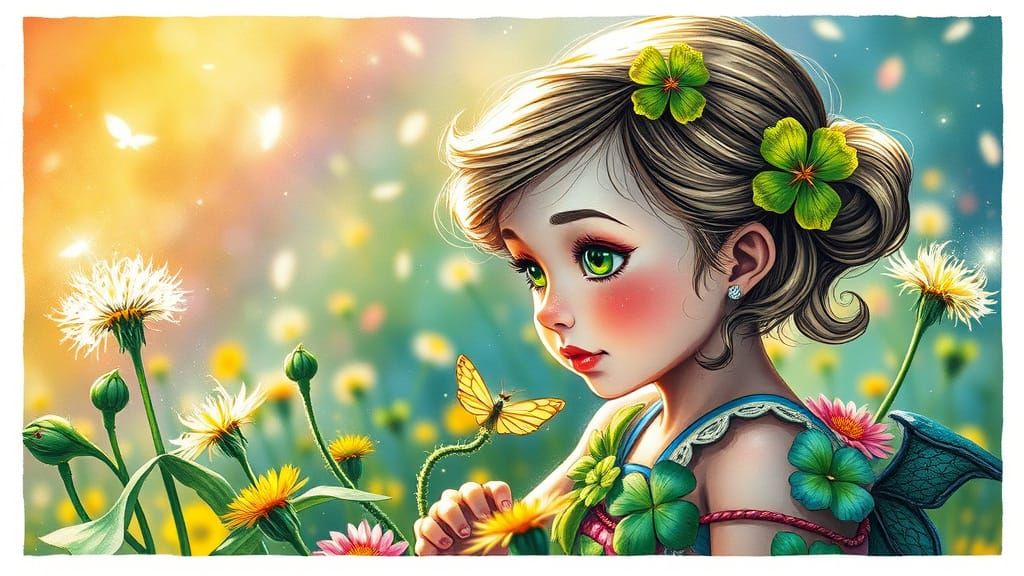 Ink Drawing of Cinderella and Mulan