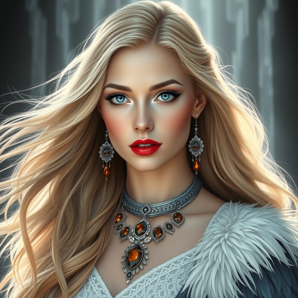 Goddess of Radiance in Elegant Attire