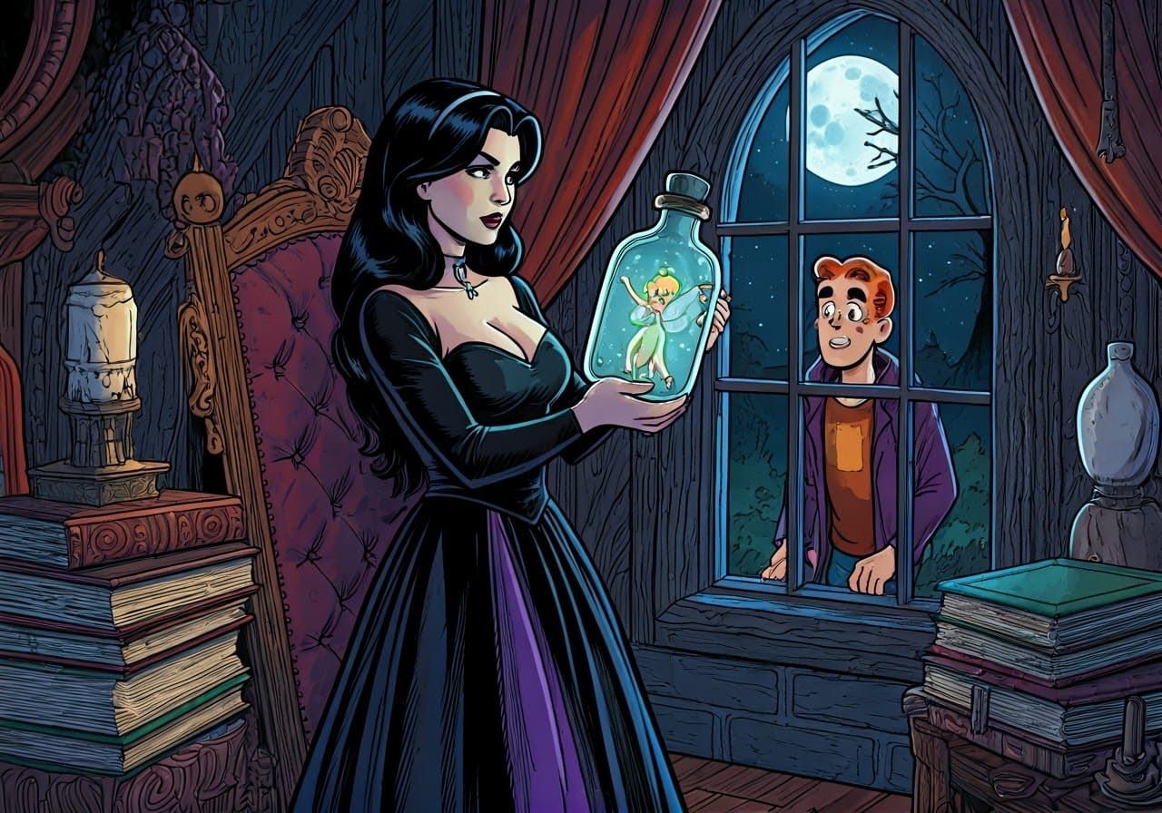 Veronica Enchanted: A Whimsical Witch's Tale in Comic Art
