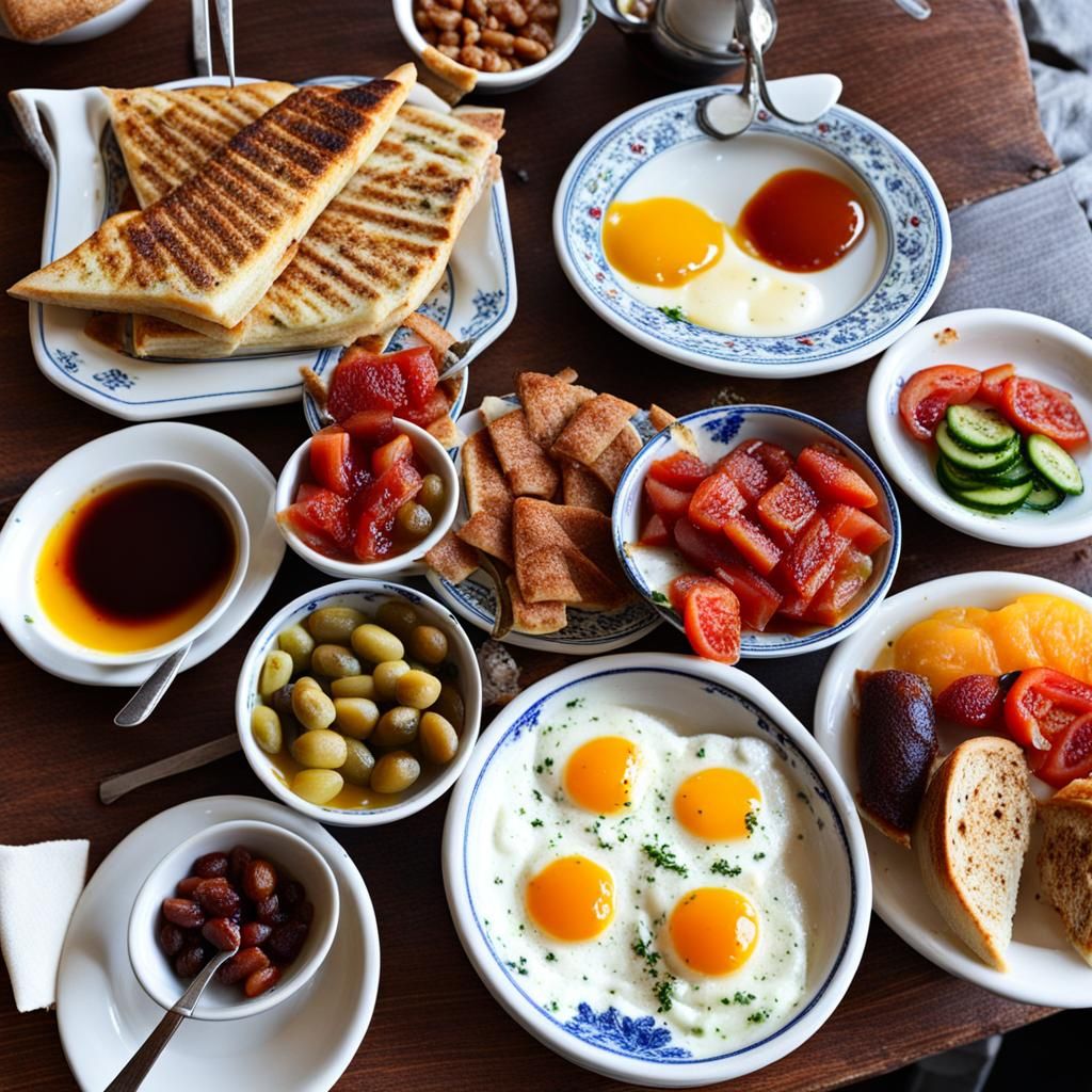 Authentic Turkish Breakfast Still Life