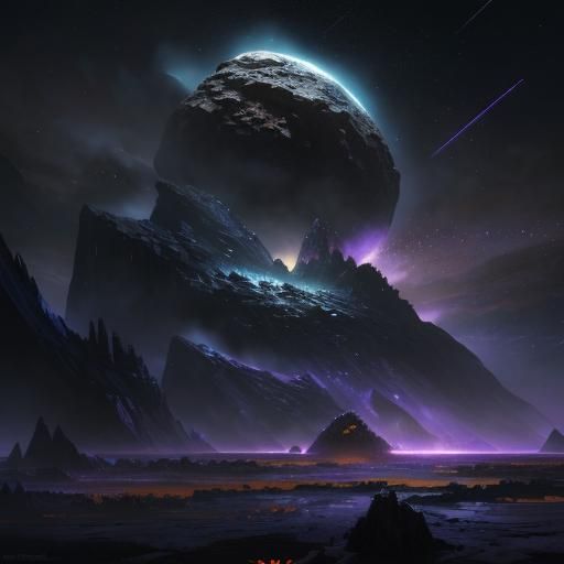 Asteroid Impact: Dark Fantasy Concept Art