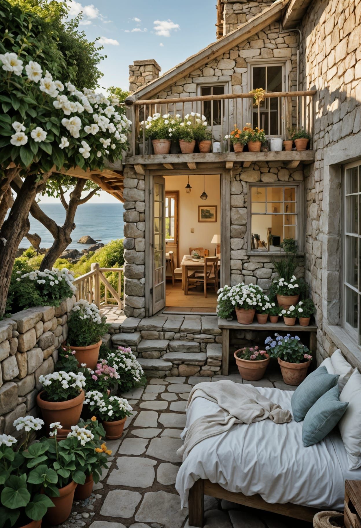 Charming Coastal Cabin with Sea View